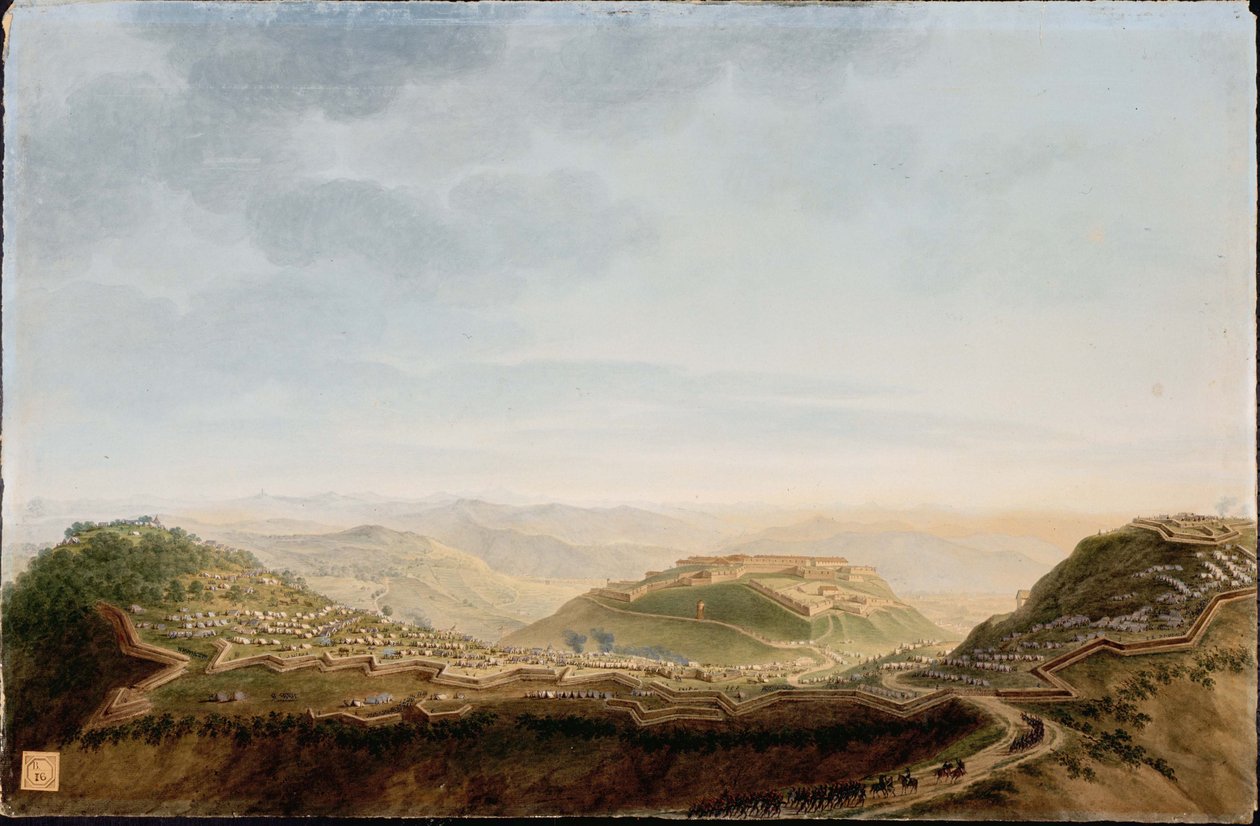 Fort de la Ceva op 16 april 1796 door Giuseppe Pietro Bagetti