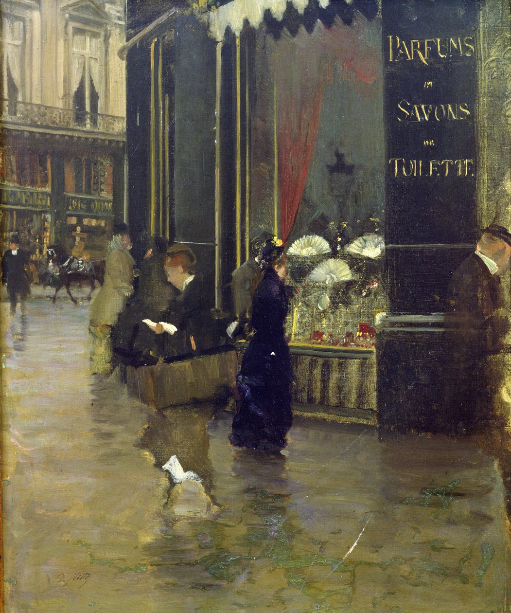 La Parfumerie Viollet, Boulevard des Capucines door Giuseppe de Nittis