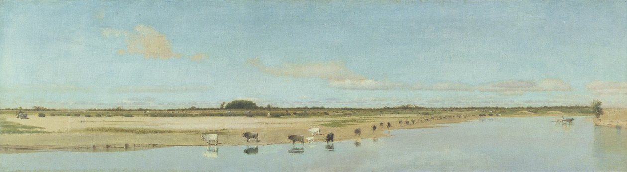 De Rivier Ofanto door Giuseppe de Nittis