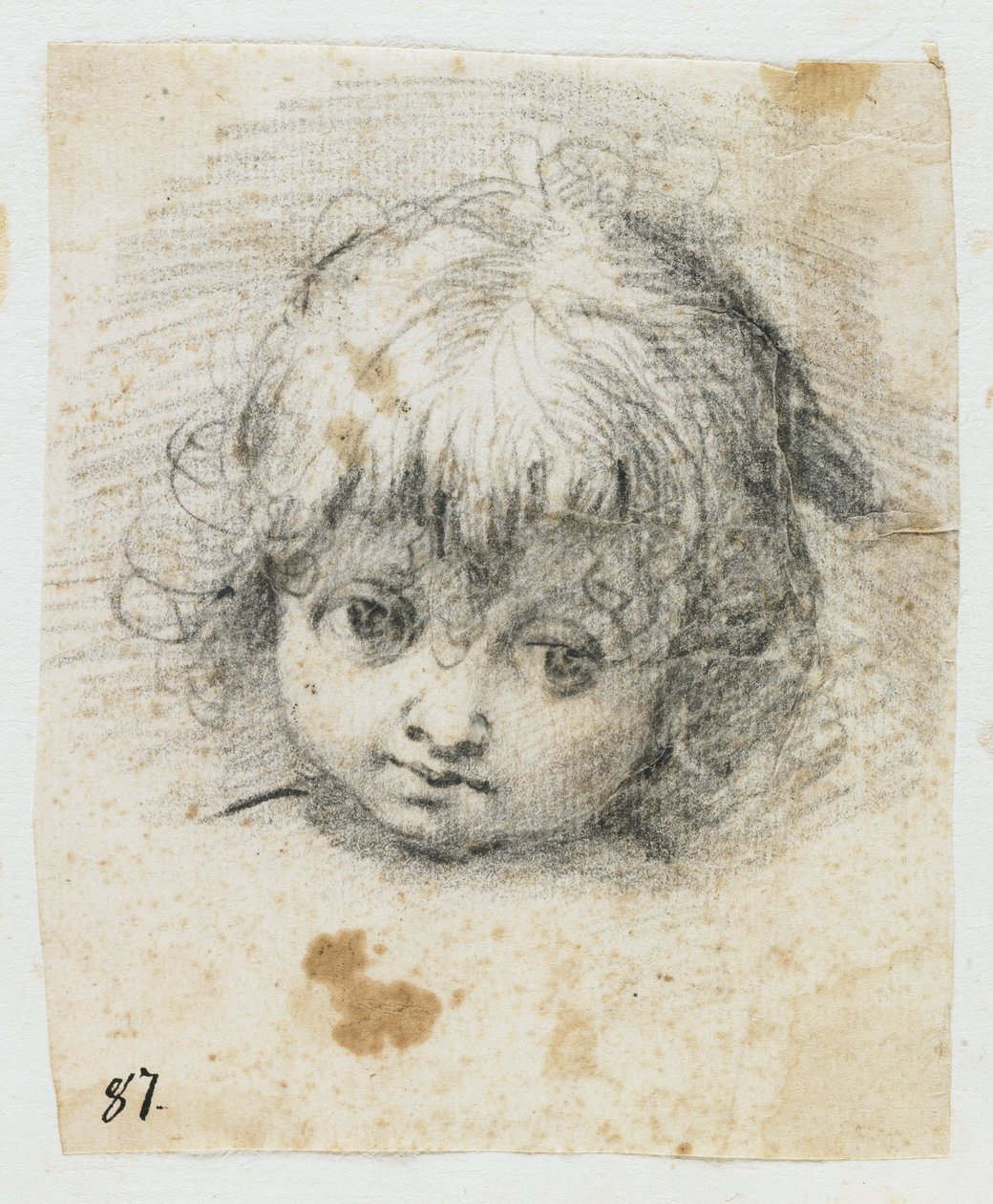 Portret van een kind door Giuseppe Cesari