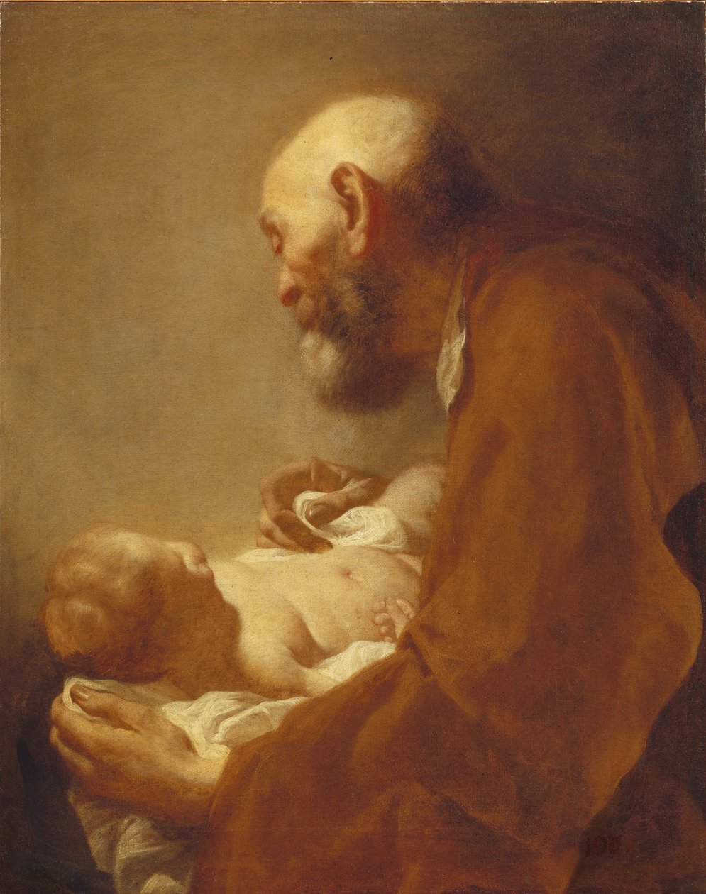 Sint Simon met het Christuskind, 18e eeuw door Giuseppe Angeli