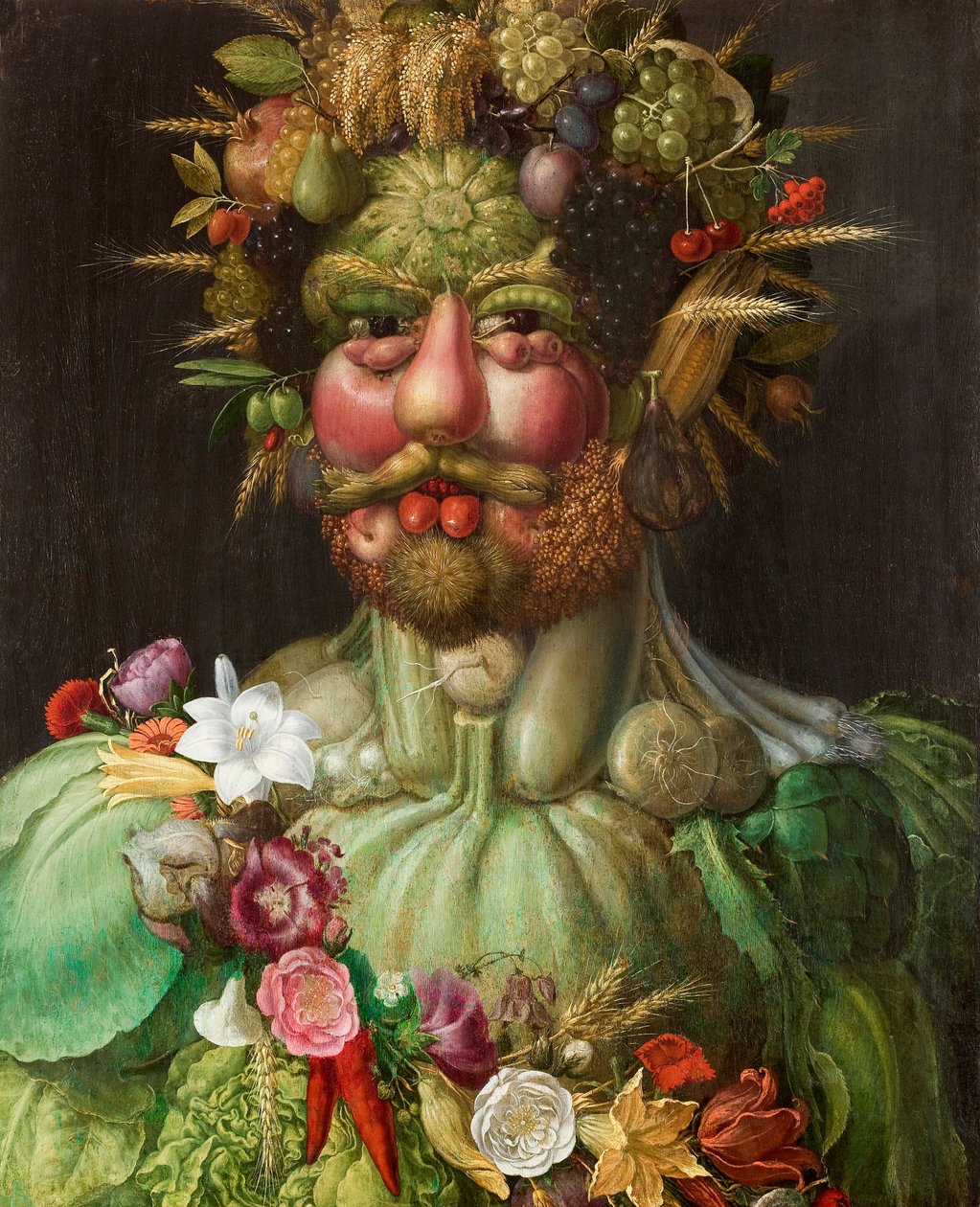 Italiaans: Keizer Rudolf II als Vertumnus.  Rudolf II van Habsurg als Vertumnus door Giuseppe Arcimboldo