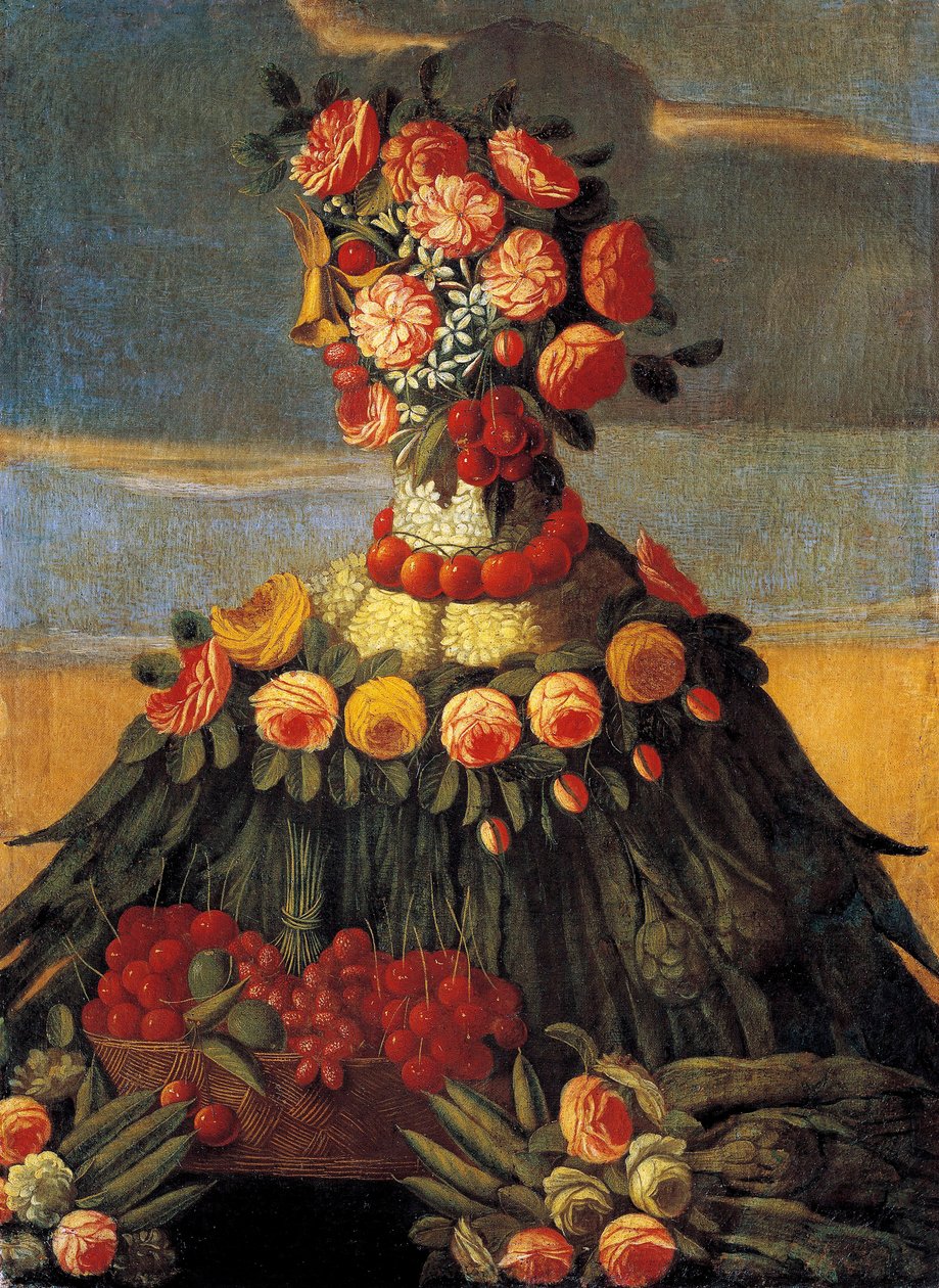 Lente Schilderij van de werkplaats van Giuseppe Arcimboldo (Arcimboldi) door Giuseppe Arcimboldo
