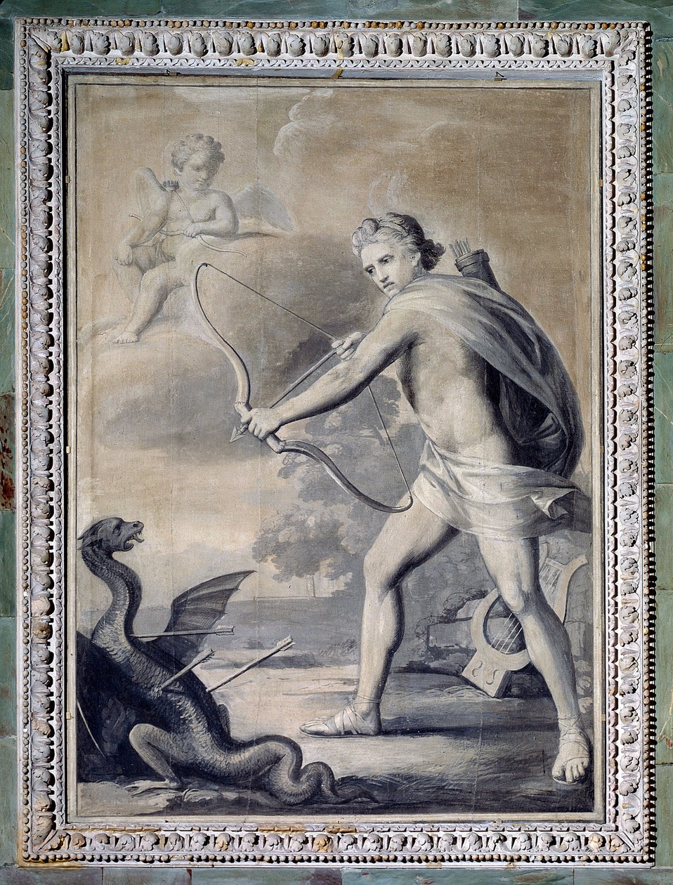 Apollon doodt de slang Python door Giuseppe Bacigalupo