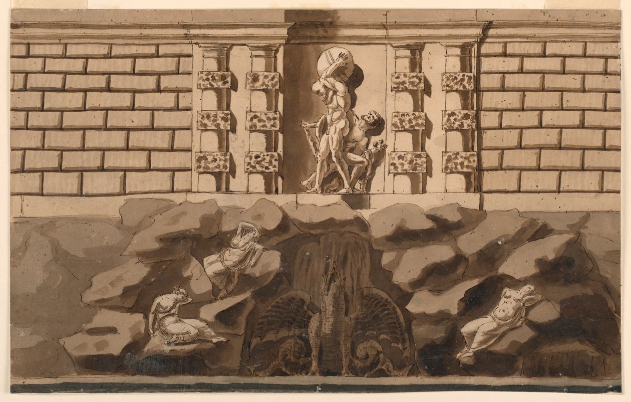 Fontein en Grot door Giuseppe Barberi
