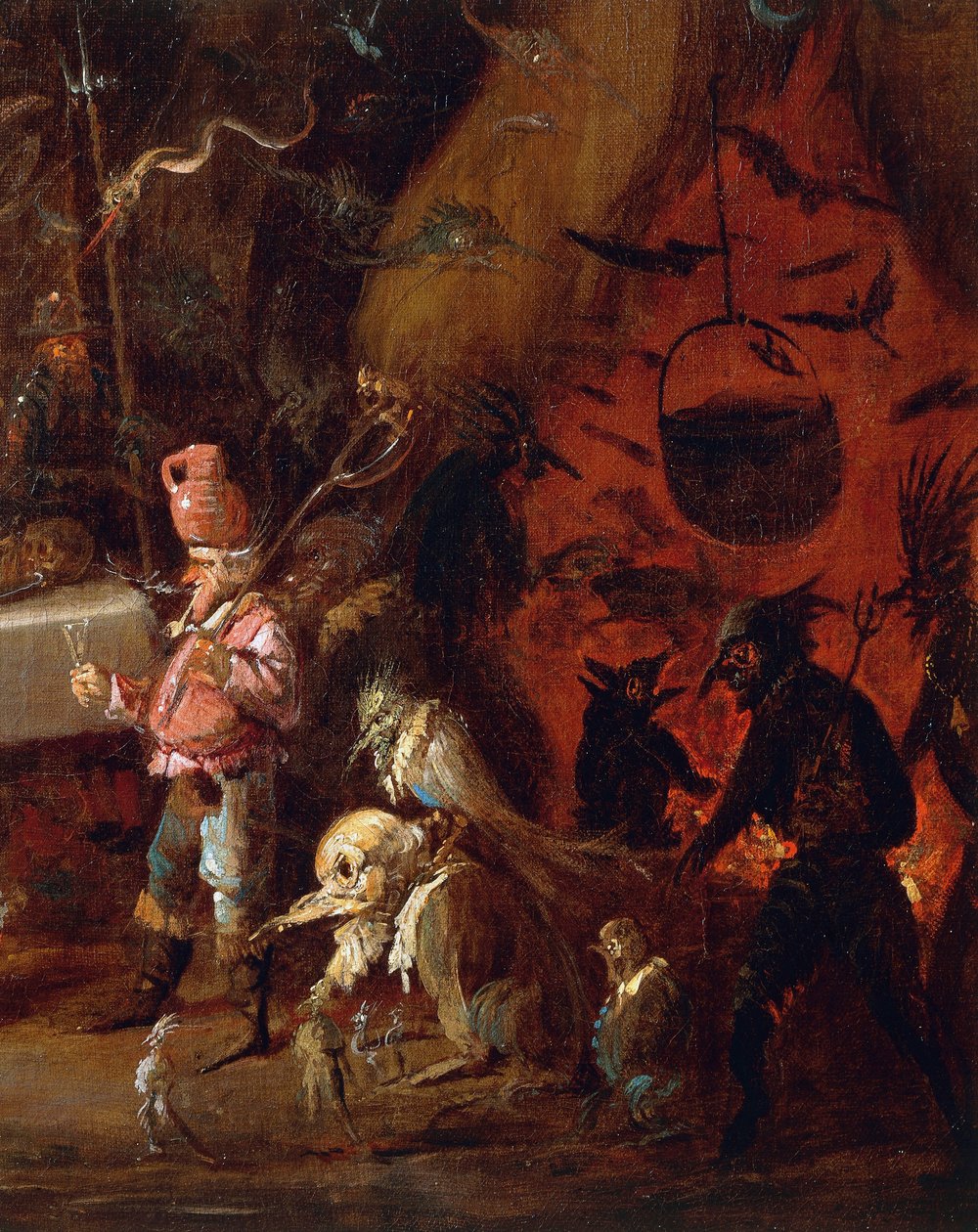Heksenbijeenkomst (detail) door Giuseppe Bernardino Bison