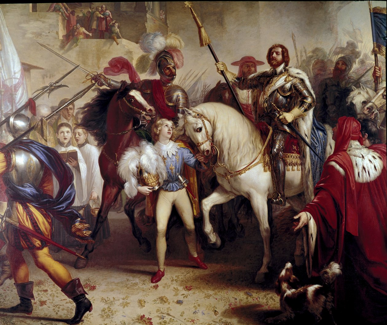 De intocht van Karel VIII in Florence door Giuseppe Bezzuoli