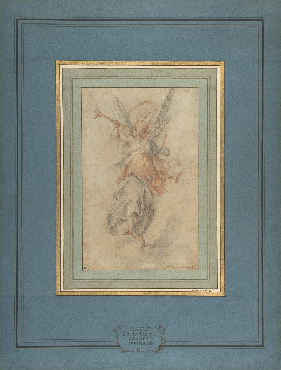 Allegorische Figuur van Roem, ca. 1590 door Giuseppe Cesari