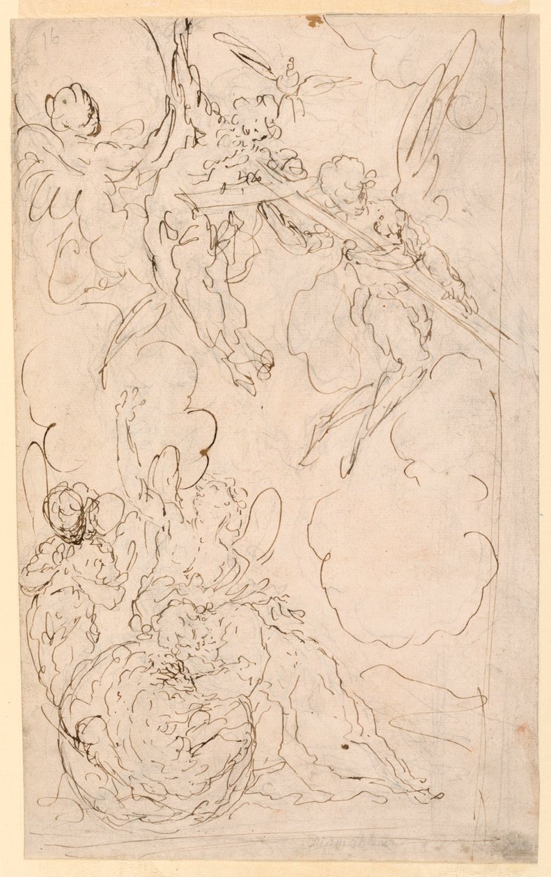 Studie voor de Droom van Sint Jozef door Giuseppe Diamantini