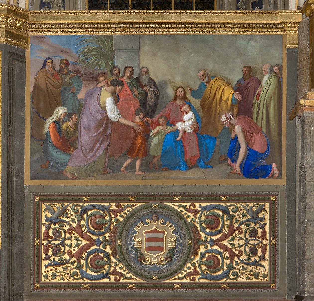 Presbyterium, Giueppe Diotti, Sinite parvulos 1833 door Giuseppe Diotti