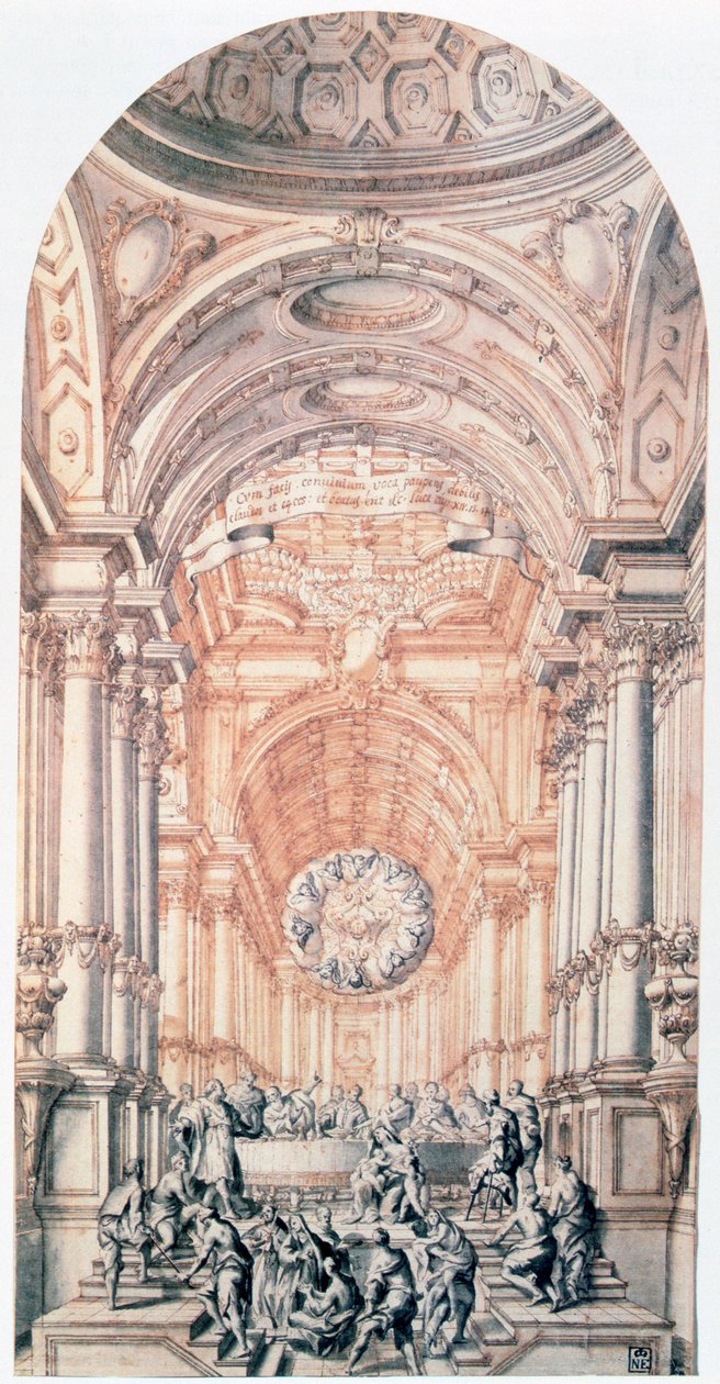 Projectontwerp voor de Evangelische Stad door Giuseppe Galli Bibiena