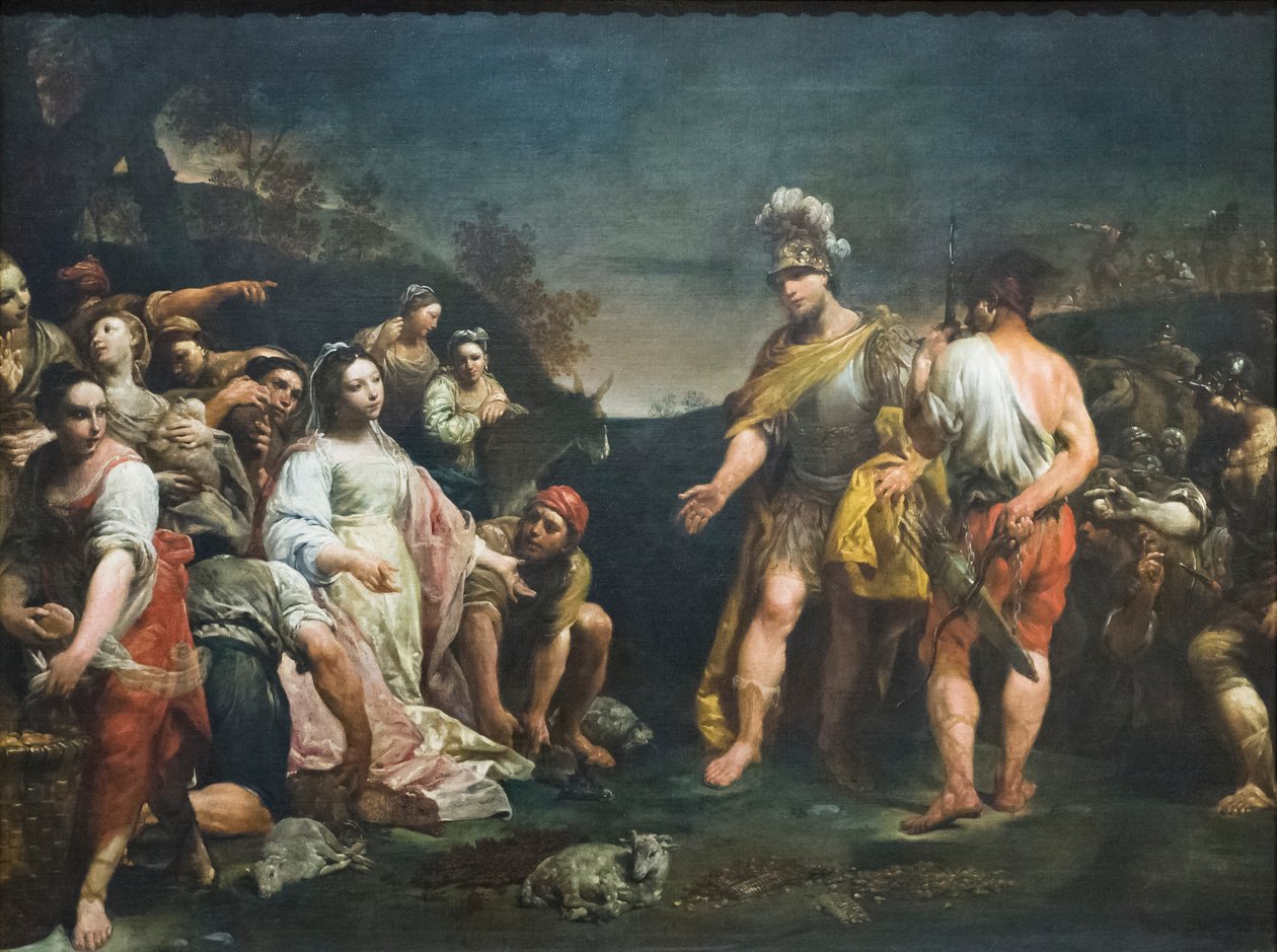 David en Abigail door Giuseppe Maria (1665-1747) Crespi