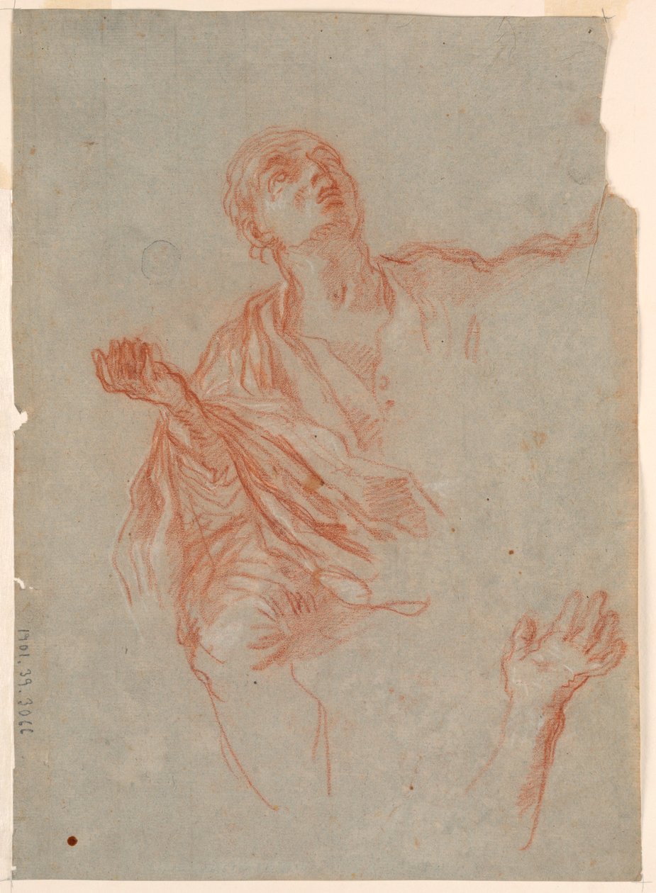 Tekening, Studies van de armen, handen en draperie van rouwenden, eind 18e eeuw door Giuseppe Passeri
