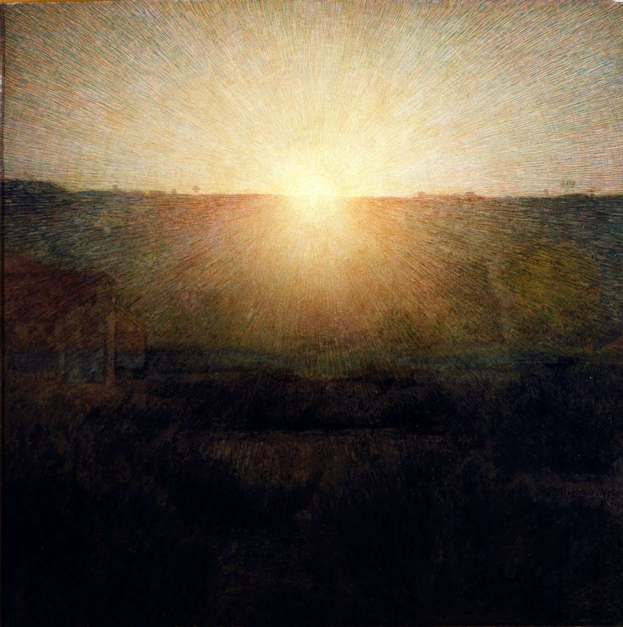 De opkomende zon door Giuseppe Pellizza da Volpedo