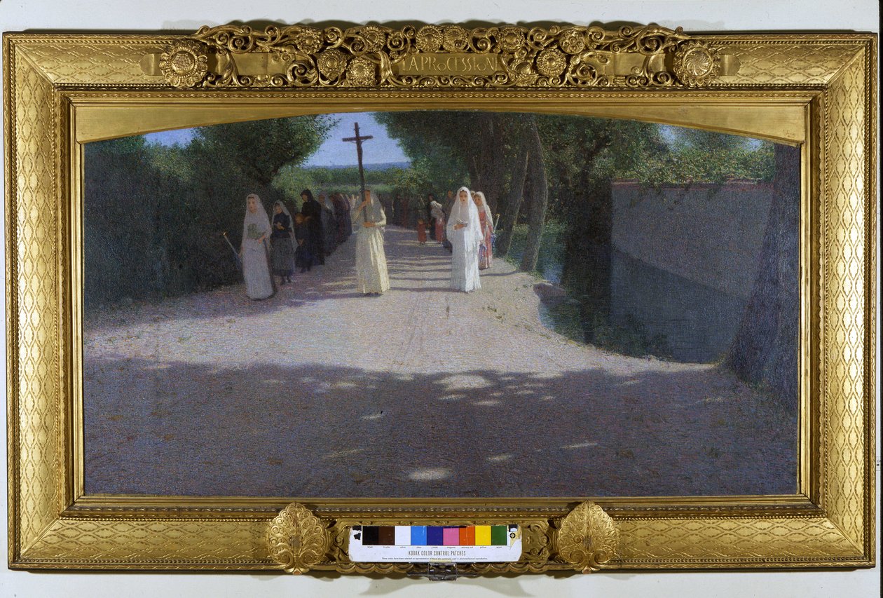 De processie door Giuseppe Pellizza da Volpedo