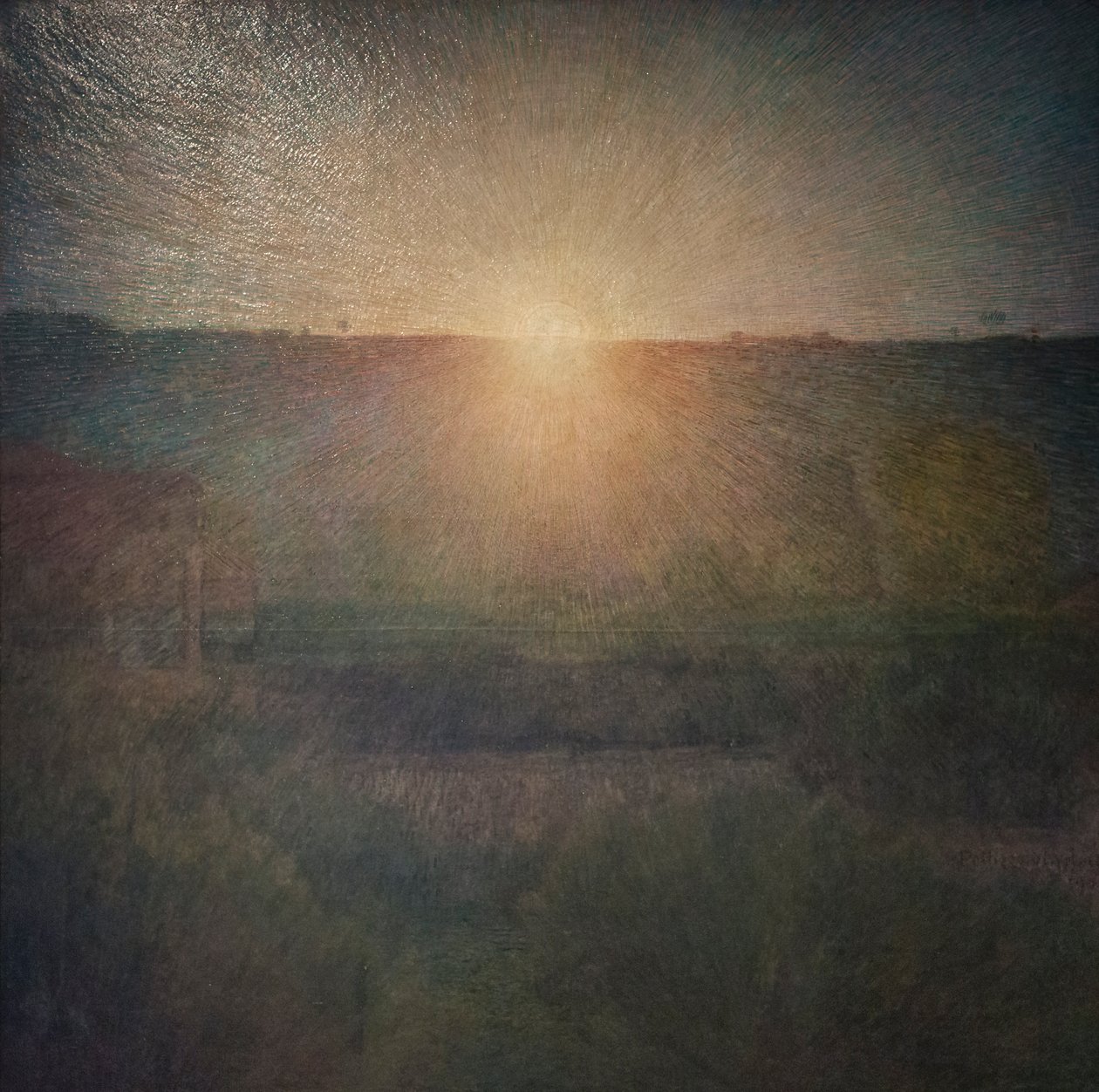 De opkomende zon door Giuseppe Pellizza da Volpedo