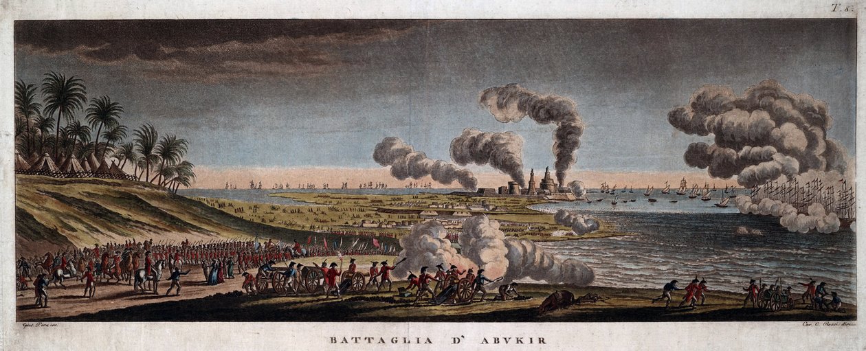 De Slag bij Aboukir op 25 juli 1798 door Giuseppe Pera