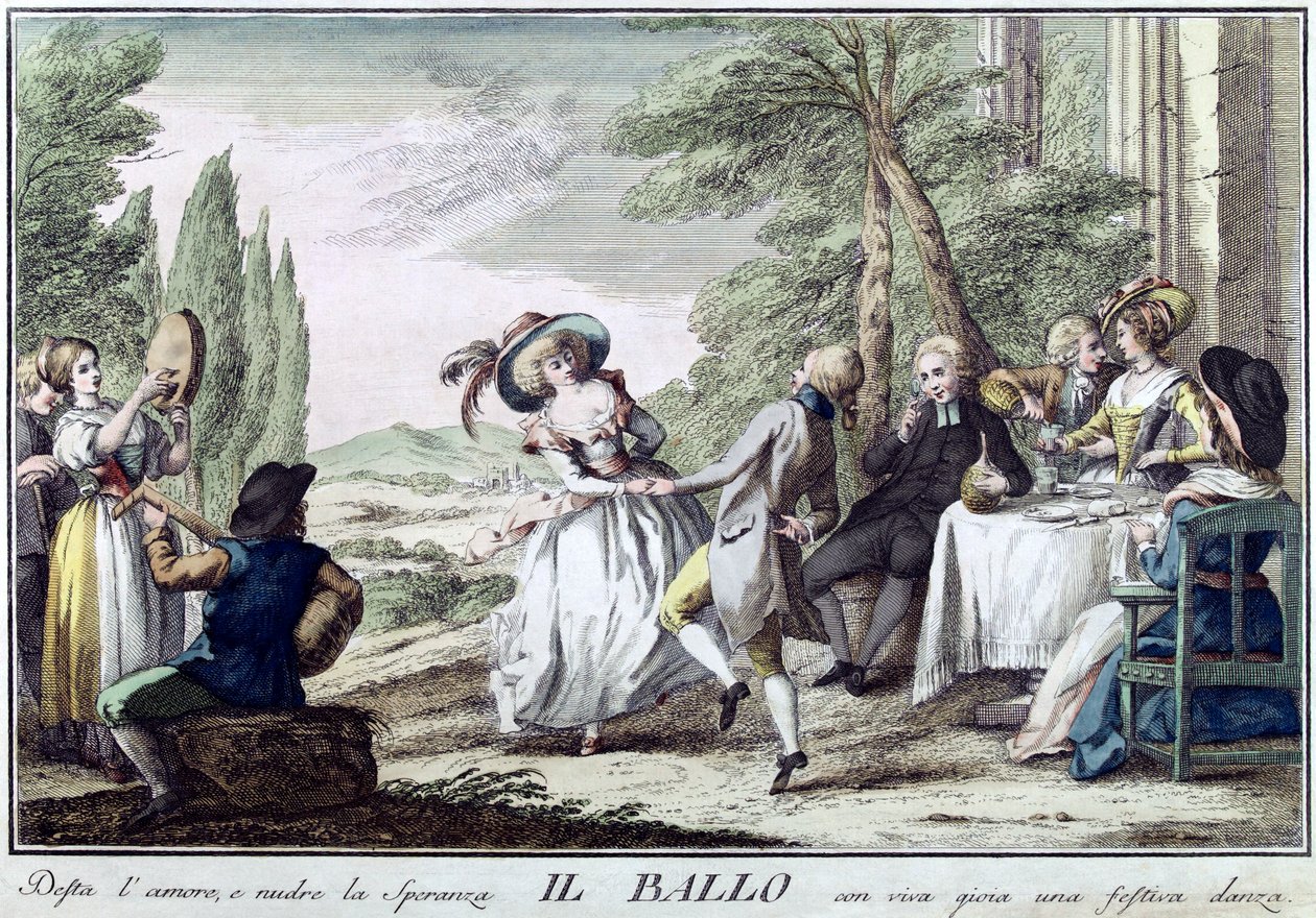 Il Ballo De Dans, 1790 door Giuseppe Piattoli