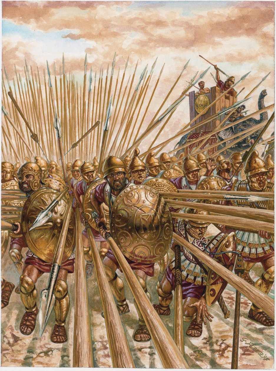 Oud Griekenland: de Epirotische falanx van Pyrrhus I (378-272 v.Chr.) - Illustratie door Giuseppe Rava door Giuseppe Rava