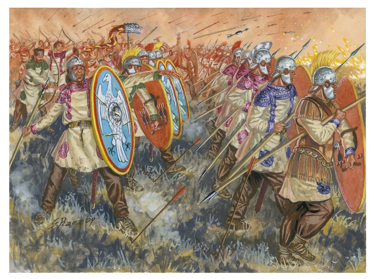 Slag bij Adrianopel (Hadrianopolis) door Giuseppe Rava