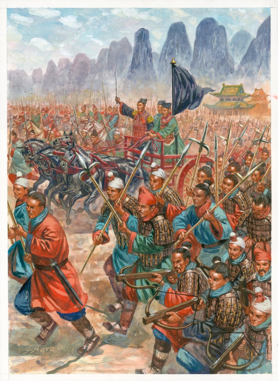 Het leger van de eerste keizer van Qin door Giuseppe Rava