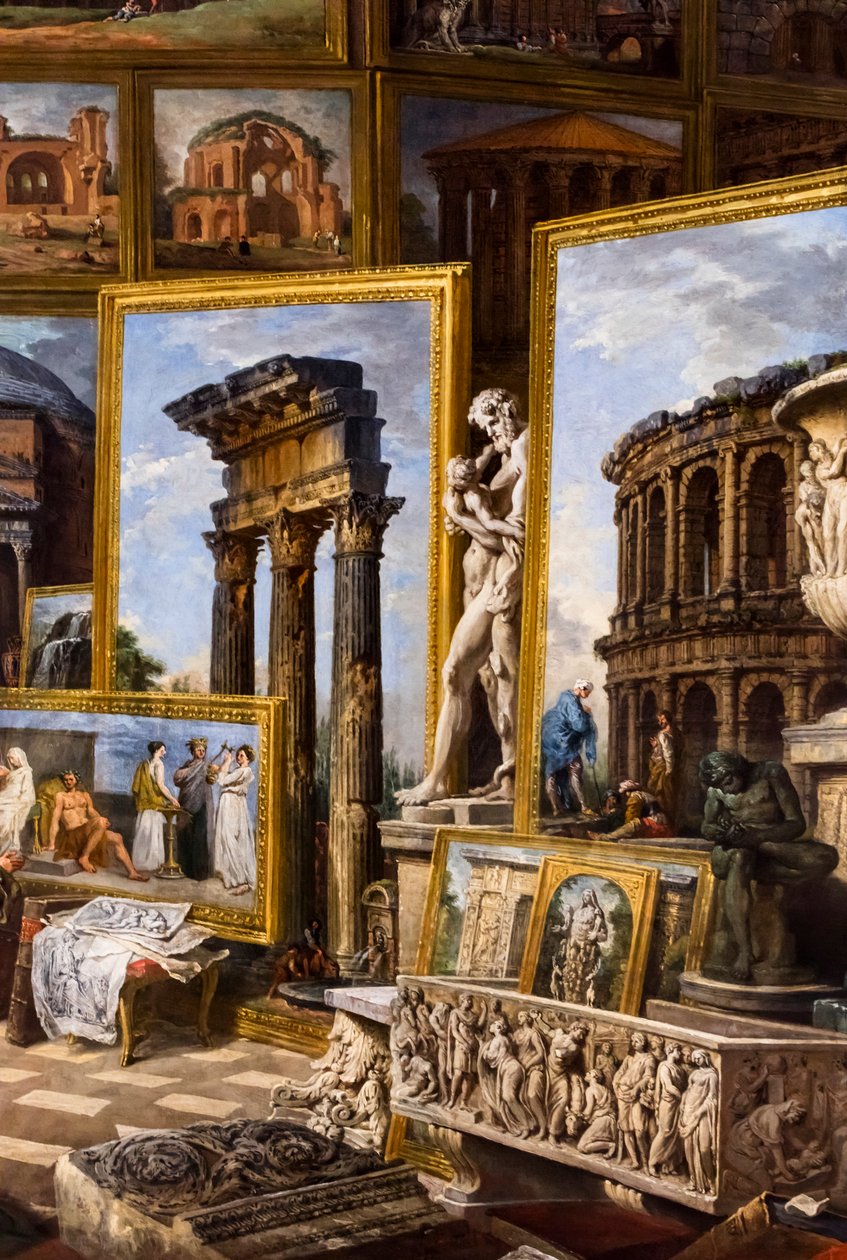 Het oude Rome, circa 1754/57 (Olieverf op doek) door Giuseppe & Salvi Nicola (1697-1751) Pannini