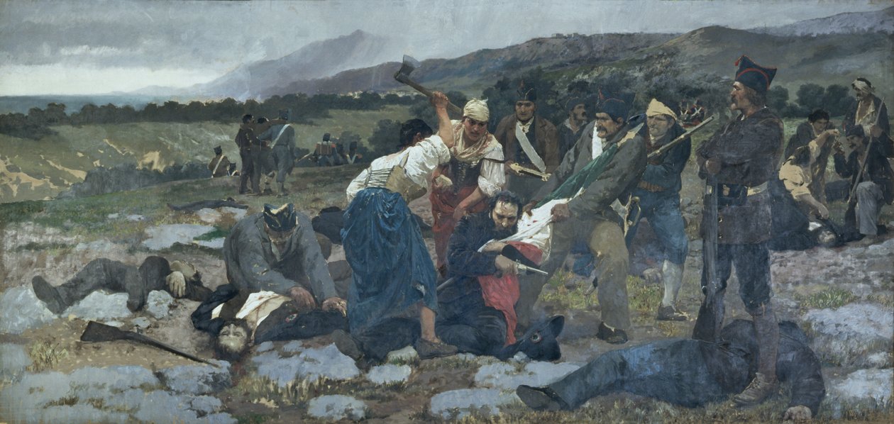De Dood van Carlo Pisacane door Giuseppe Sciuti