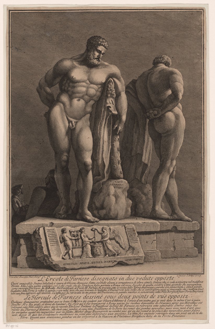 Hercules Farnese door Giuseppe Vasi
