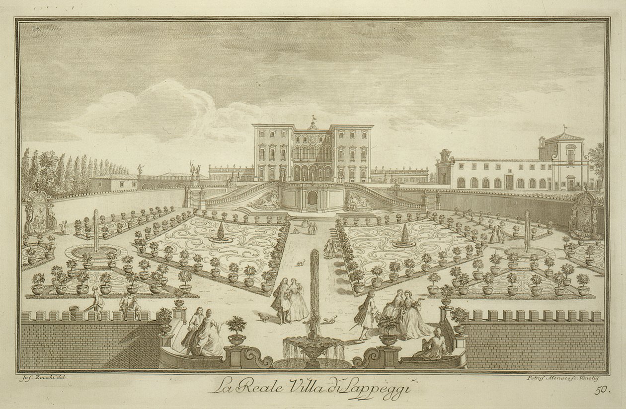 Villa Lappeggi, uit Uitzichten van Toscane door Giuseppe Zocchi