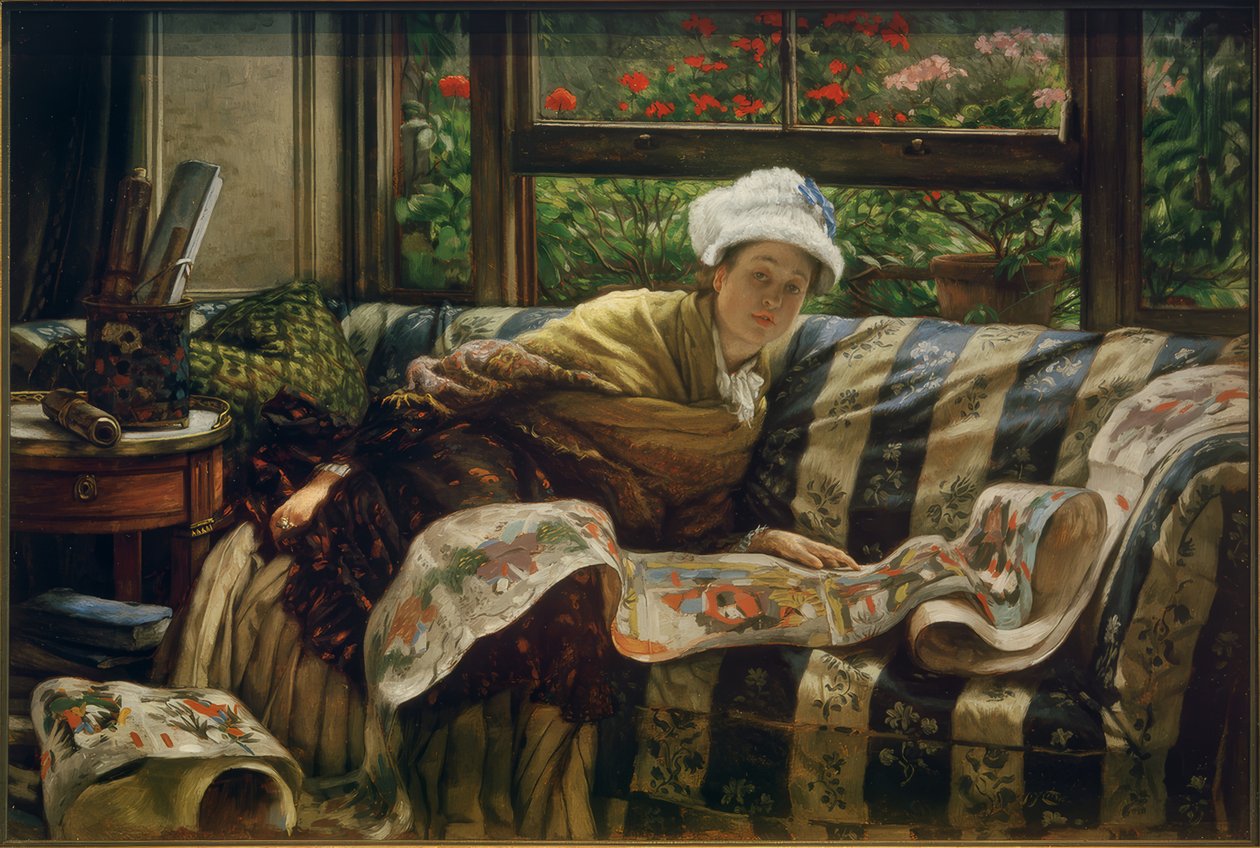 Portret van een dame door Giuseppe de Nittis