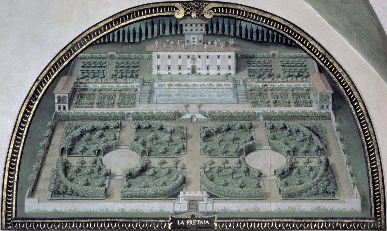 Villa della Pretaia uit een serie lunetten met uitzichten op de Medici villa