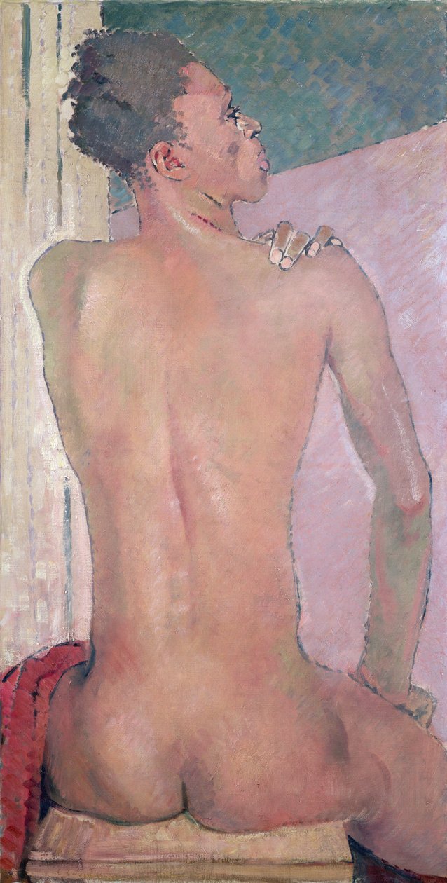 Achteraanzicht van een zittende zwarte, 1937 door Glyn Warren Philpot