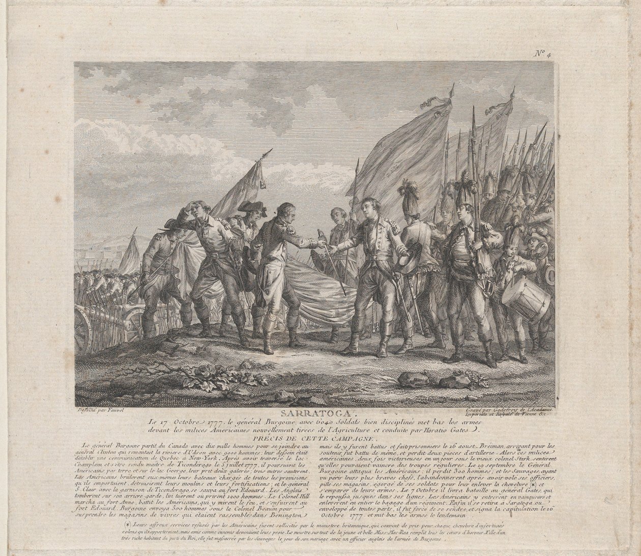 Saratoga 17 oktober 1777 door Godefroy