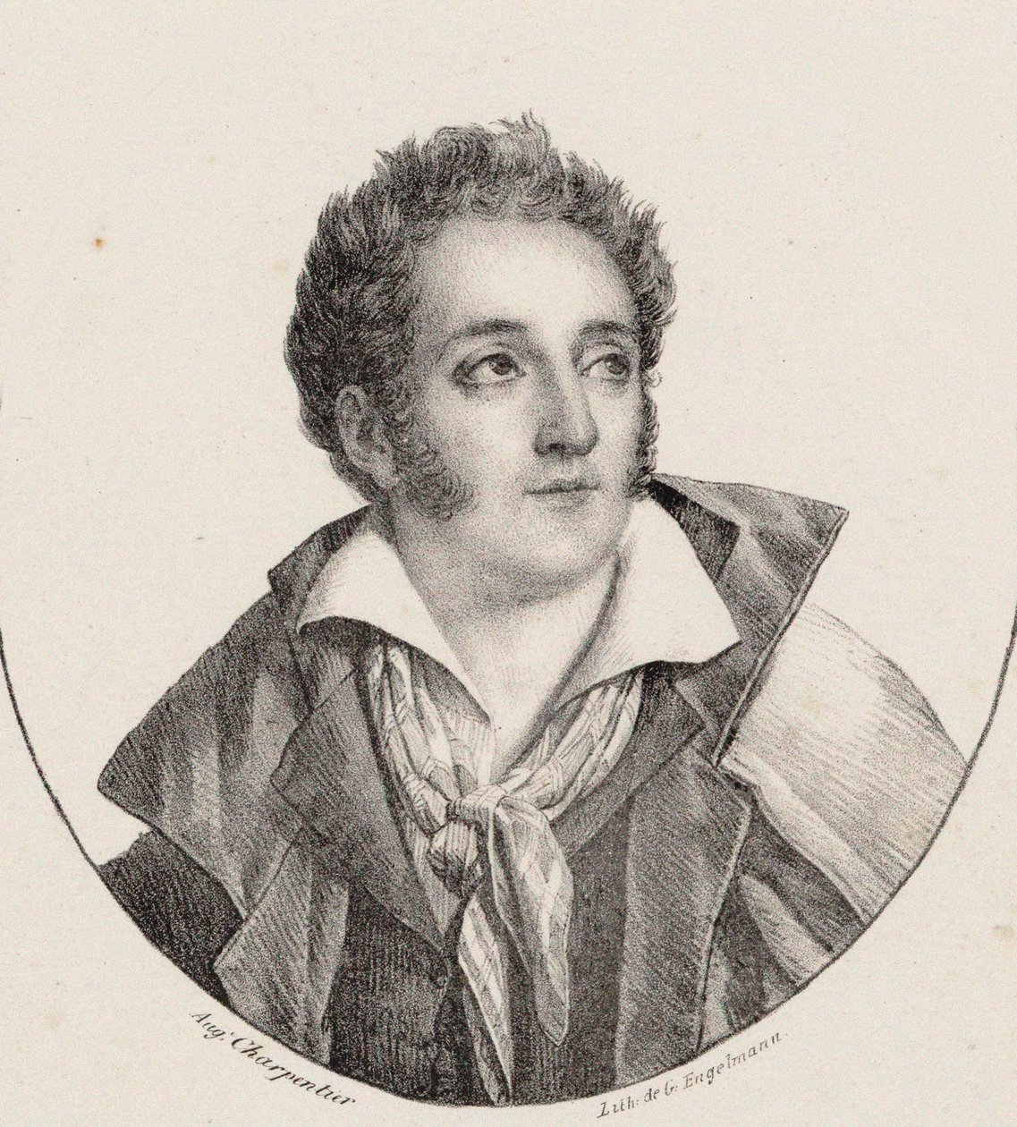 Portret van de componist François Charles Mansui 1785-1847 door Godefroy Engelmann