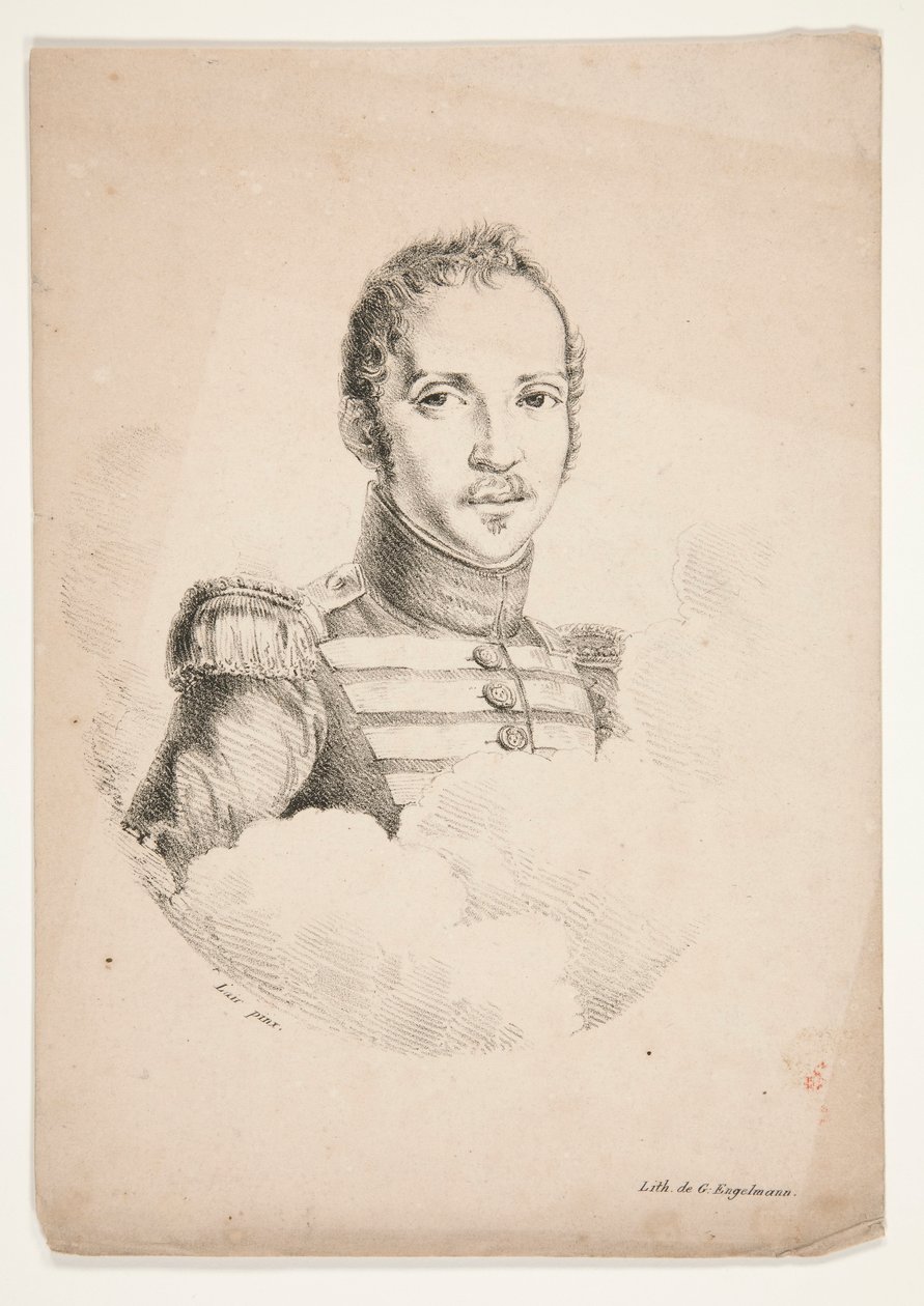 Onbekend (Borstbeeldportret van een soldaat) door Godefroy Engelmann
