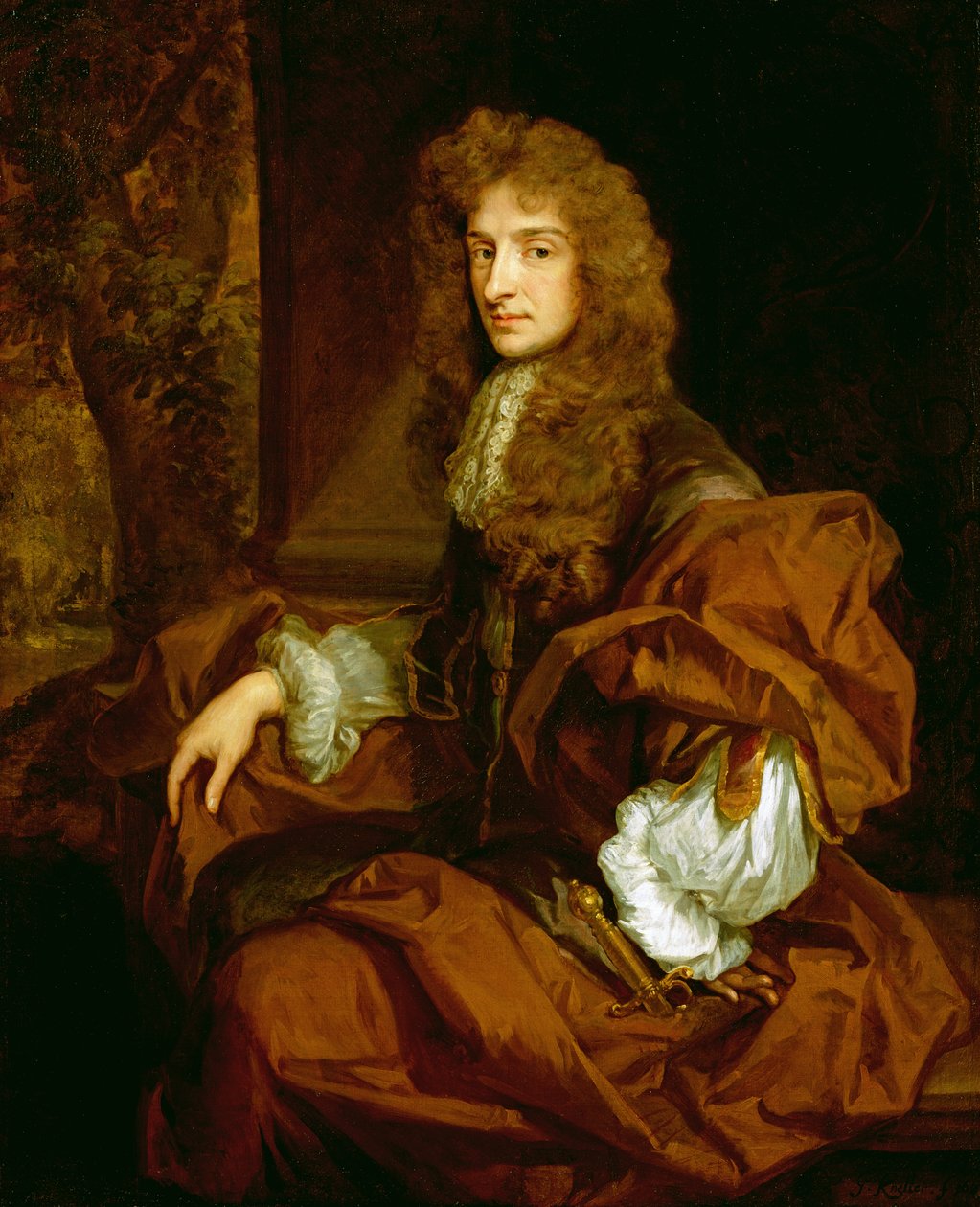 Portret van Sir Charles Sedley (1639-1701) 1687 door Godfrey Kneller