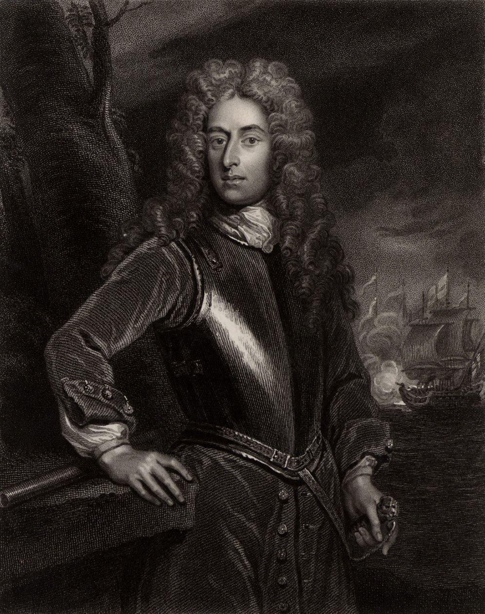 Portret van George Byng door Godfrey (after) Kneller