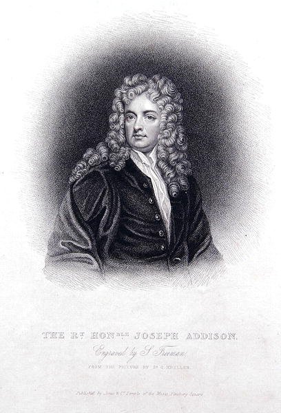 De Rt Hon Joseph Addison door Godfrey (after) Kneller