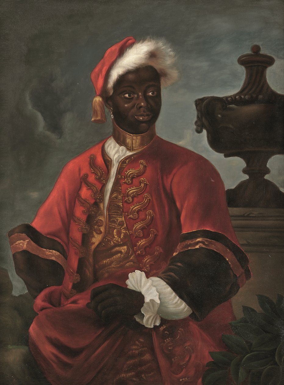 Portret van een heer in livrei door Godfrey (follower of) Kneller