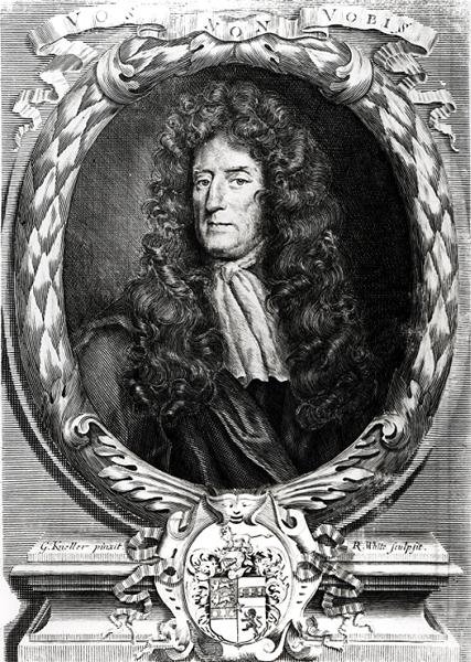 Portret van Sir Roger LEstrange (1616-1704) door Godfrey after Kneller