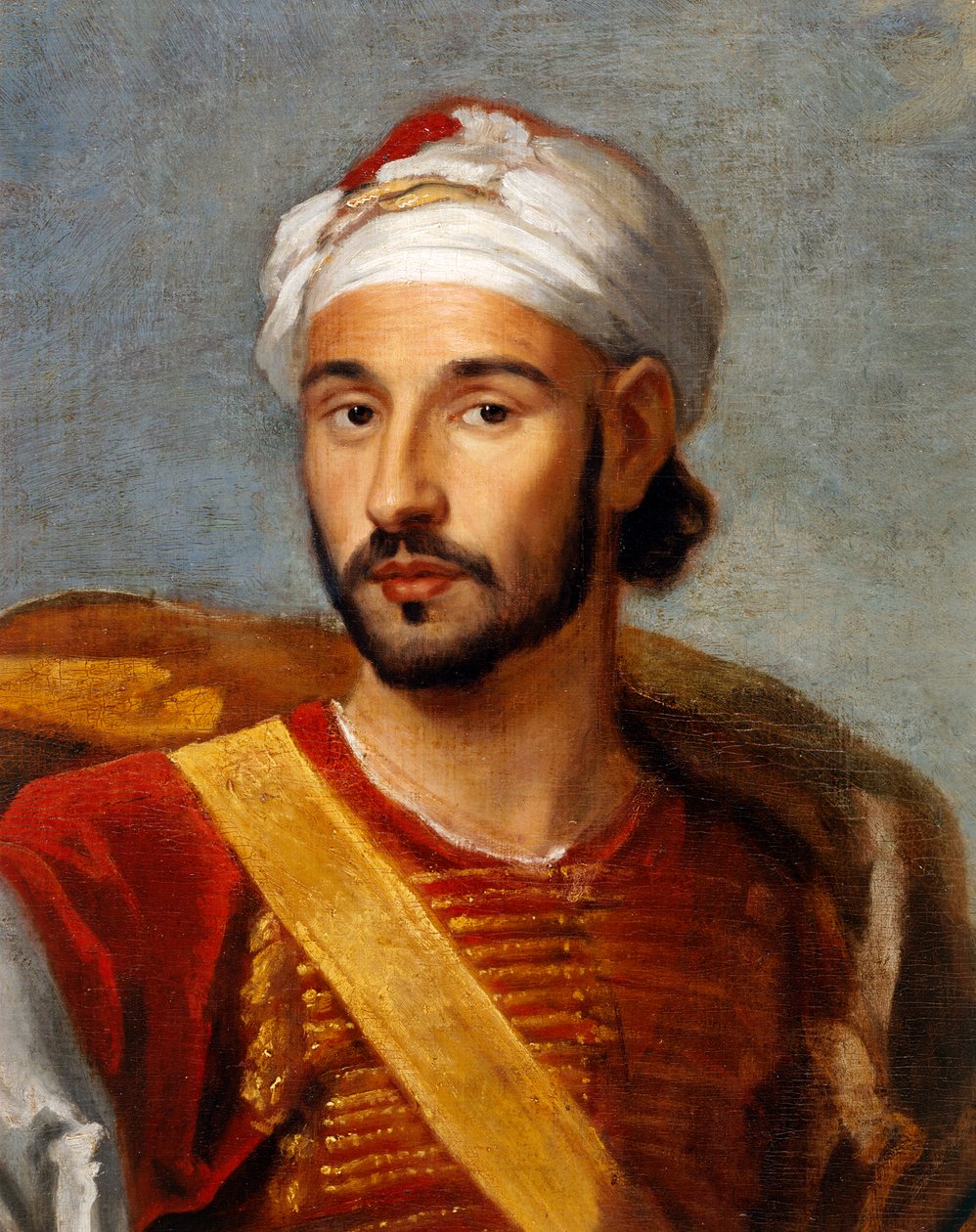 Detail, Muhammad Ohadu, de Marokkaanse Ambassadeur door Godfrey and Wyck Jan (1640 1700) Kneller