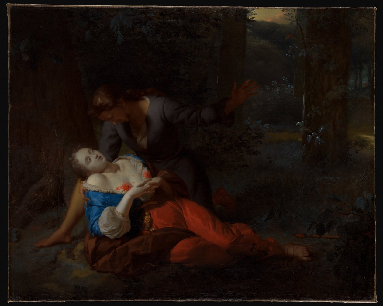 Cephalus en Procris door Godfried Schalcken
