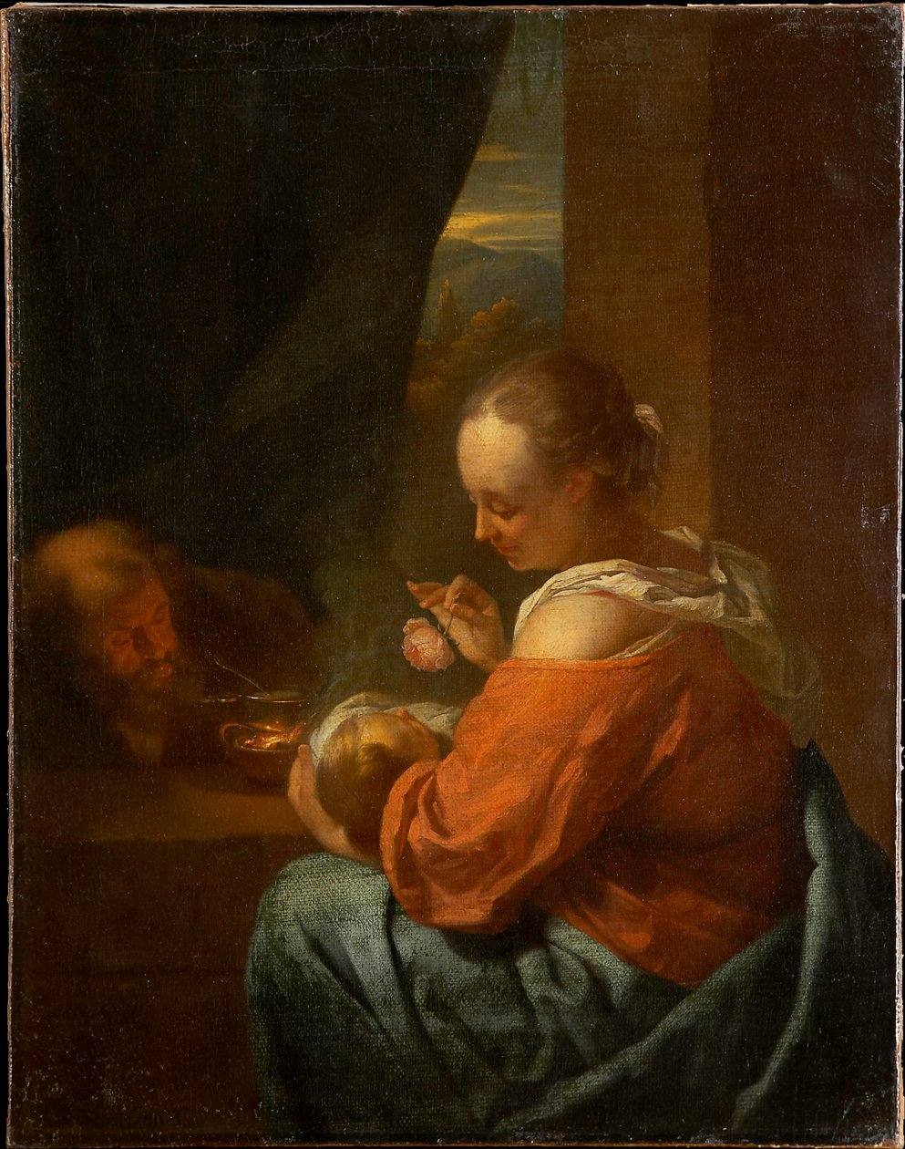 De Heilige Familie door Godfried Schalcken
