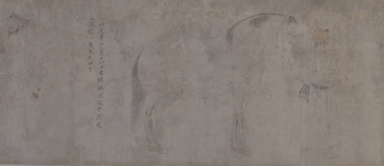 Detail van vijf eerpaarden door Gonglin Li