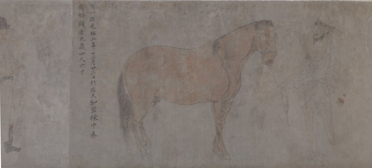 (detail) Vijf eerpaarden door Gonglin Li