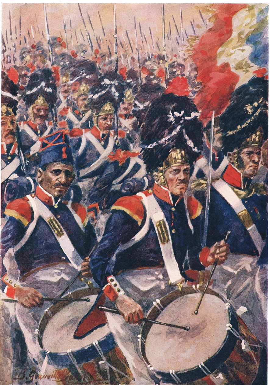 De Opmars van de Fransen bij Barrosa, illustratie uit 