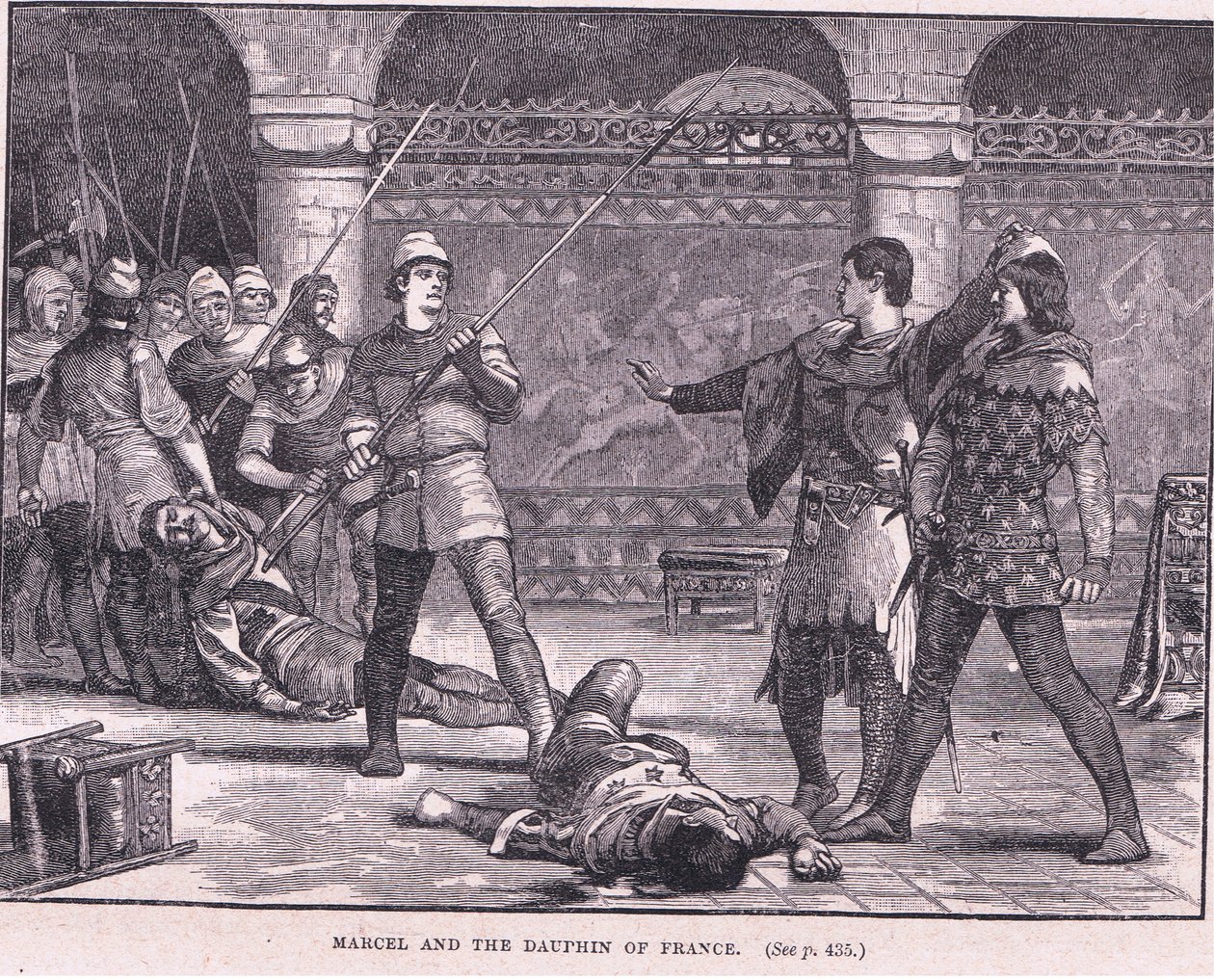 Marcel en de Dauphin van Frankrijk AD 1358 door Gordon Frederick Browne