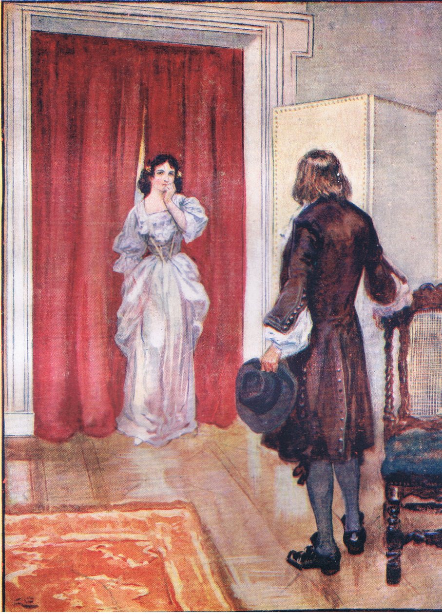 Ze bleef daar slechts één moment, uit Lorna Doone uitgegeven door W & R Chambers Ltd, 1921 door Gordon Frederick Browne