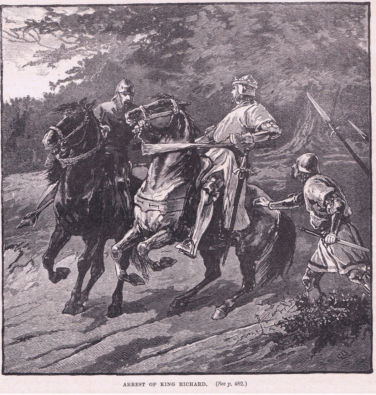 De arrestatie van koning Richard AD 1339 door Gordon Frederick Browne