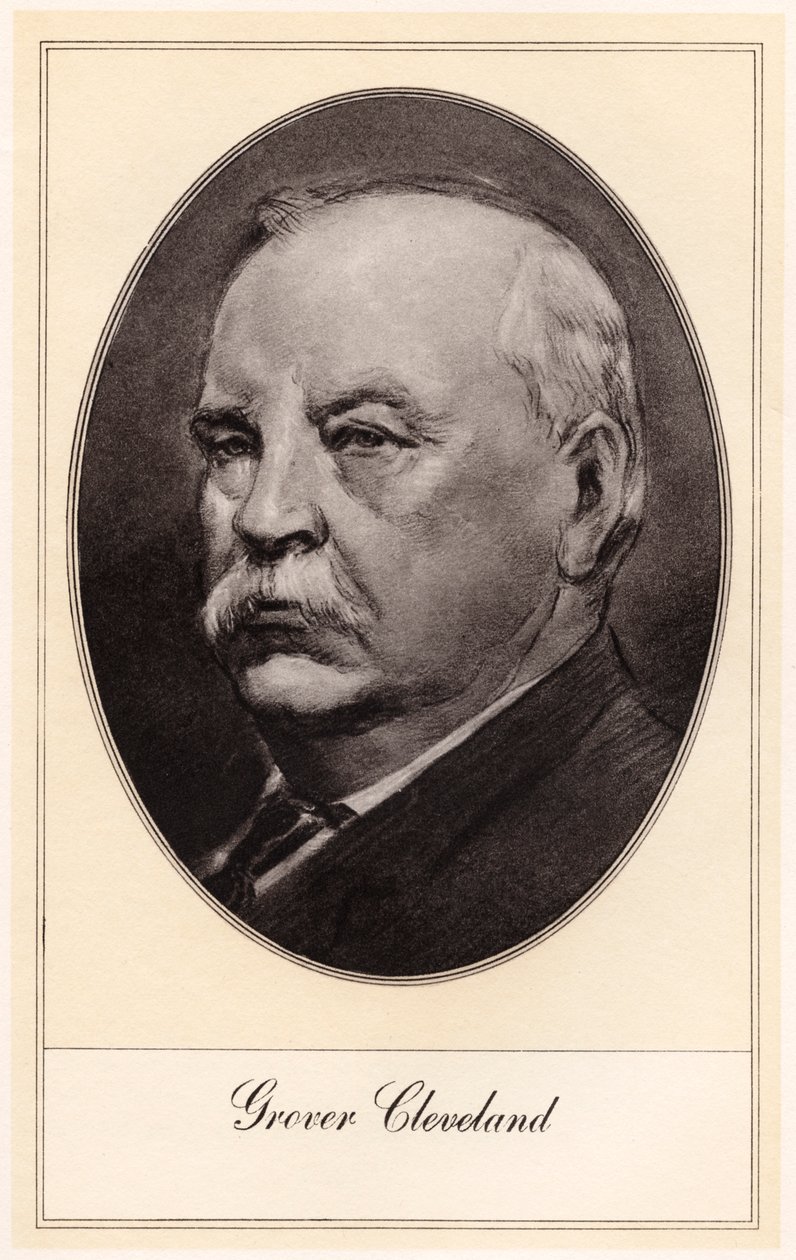Stephen Grover Cleveland, 22e en 24e President van de Verenigde Staten, begin 20e eeuw door Gordon Ross
